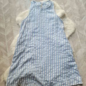 Cotton Tank top Tshirt Dress Baby Blue Striped Dress